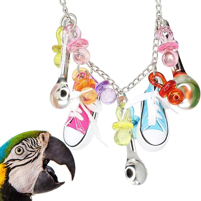 Bonka Bird Toys 1340 Sneaker Delight 11" Long by 4.75" Wide Parrot Cahe Toy, Amazon, African Grey, Eclectus, and Similar