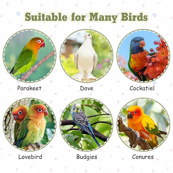 kathson Bird Nesting Box Wooden Parakeet Nesting Box Parrots Breeding Mating House Wood Bird Aviary Budgie Cage Accessories for Cockatiel Finch Lovebirds Conure