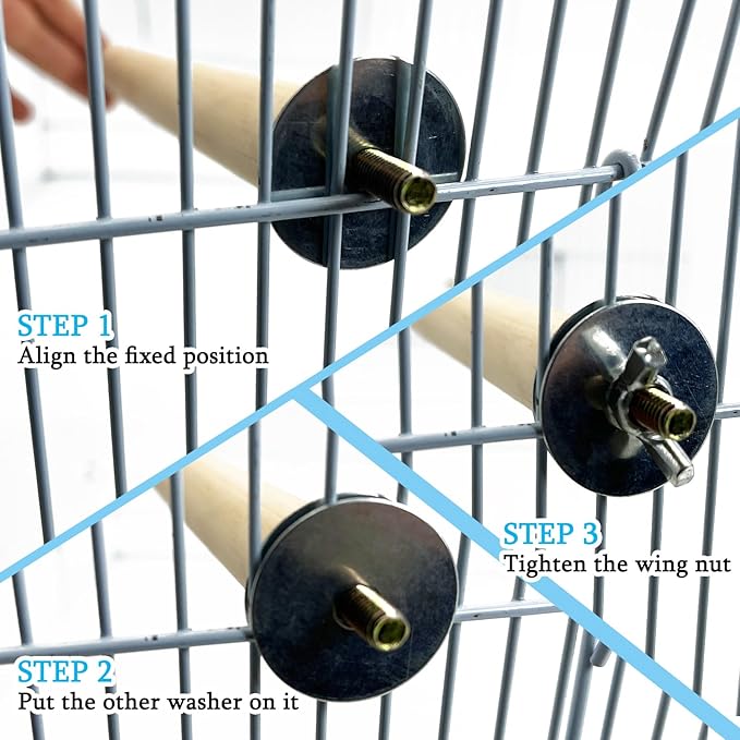 Hamiledyi Bird Perch Stand Toy Natural Wood Perch Stand Birds Toys Parakeet Toy with Rotating Balls Spinning for Parakeets Cockatiels Conures Budgies Finches Love Birds