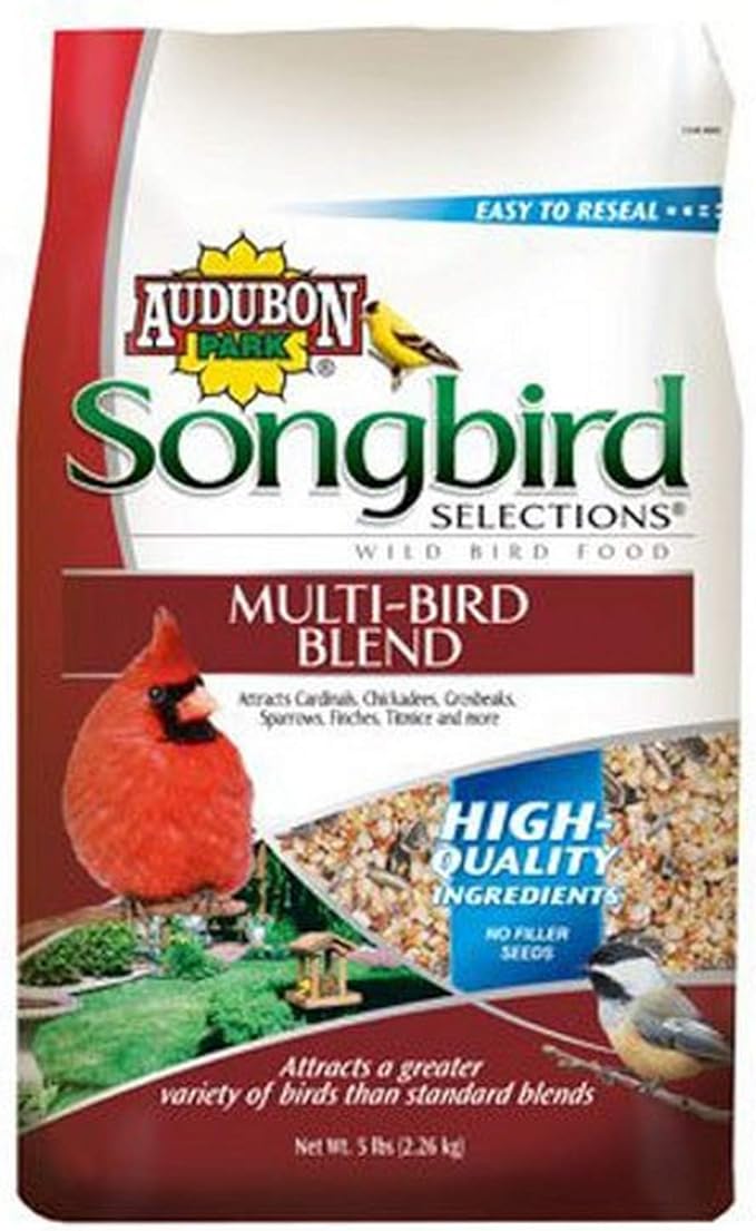 11985 Multi-Bird Seed Blend Wild Bird Food Bag, 5-Pound