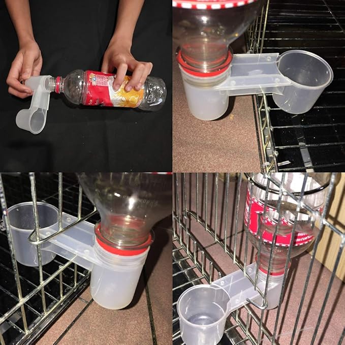 Automatic Bird Drinker Cups 12pcs Pigeon Water Bottle Feeder for Cage(Blue)