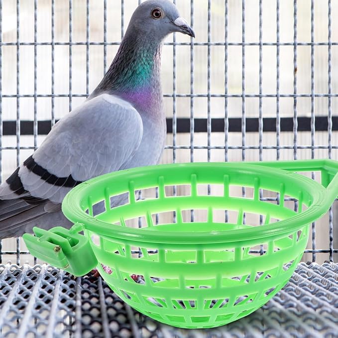 Mipcase 2pcs Bird Nest Basin for Small Birds Green Nesting Holder for Parrots Easy to Install Convenient Bird Supplies