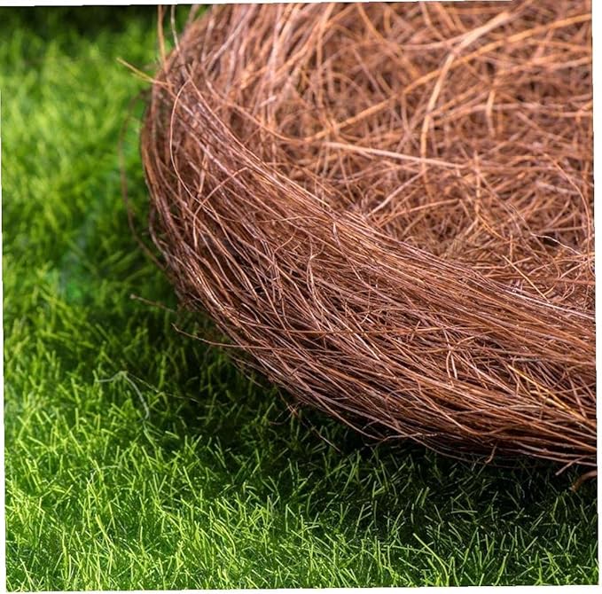 3pcs Artificial Easter Egg Nest Handmade Linen Thread Birds Nest Decoration for Crafts Home Easter Party