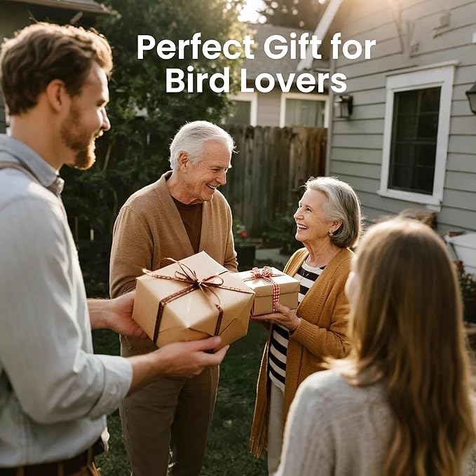 Bird Feeder with Camera Solar Powered 2K HD Video, 10,000+ Species AI Recognition, Real-Time App Alerts, and Weatherproof Design for Effortless Birdwatching, Gift for Bird Lovers, Grass Green