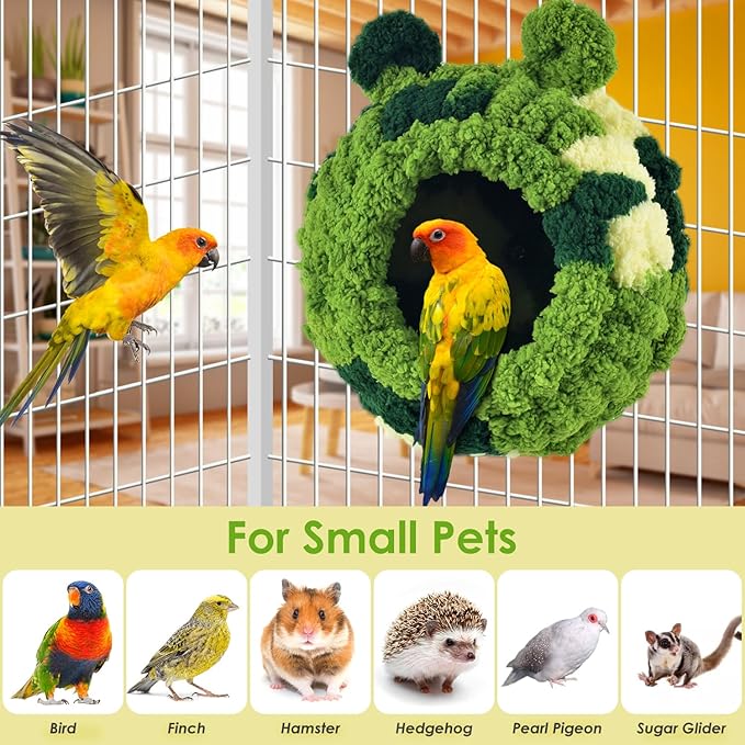 KATUMO Conure Nest, Bird Breeding House Cockatiel Snuggle Hut for Budgie, Parakeet, Cockatiel, Conure, Lovebird, Canary, Finch, Hamster, Small Pets