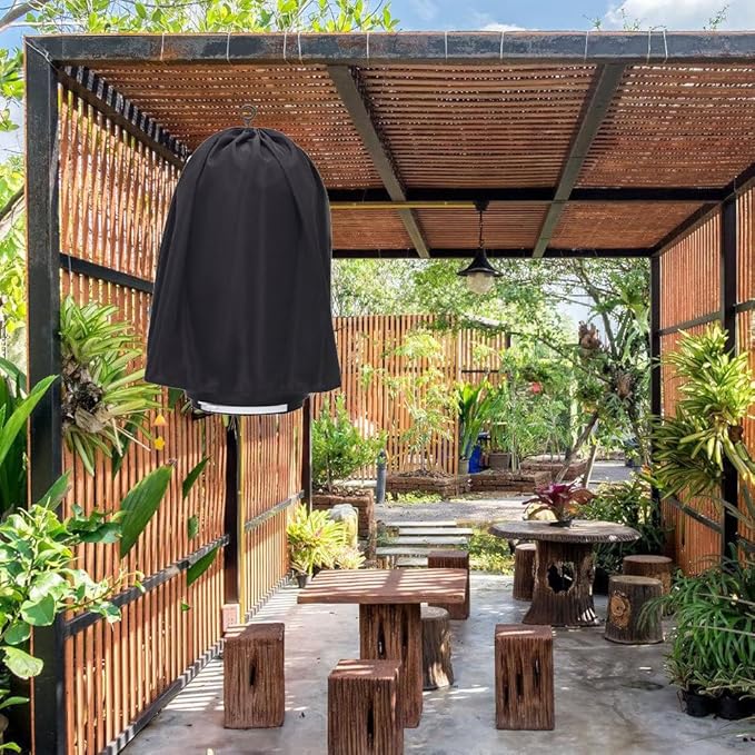DONGKER Bird Cage Cover,Polyester Rain-Proof Parrot Blackout Birdcage Shade for 11.8"-15.7" Dia,25.6"-27.6" Height Round Birds Cages Windproofing & Warmth & Light-Proof