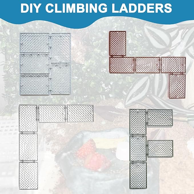 Hermit Crab Climbing Toys | 5 Pcs DIY Mesh Hermit Crab Ladder | Hermit Crab Tank Enrichment Decor | Hermit Crabs Decoration Accessories Supplies Toys Ornaments