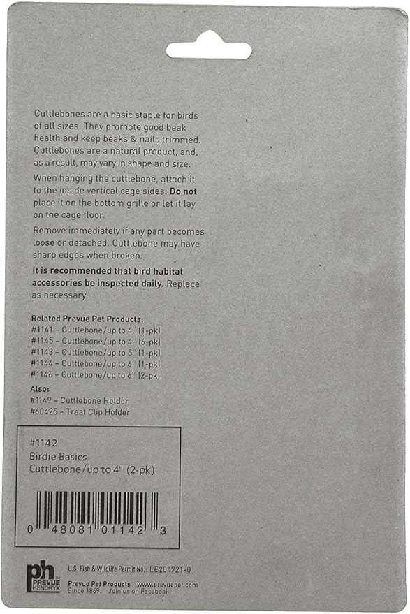 Prevue Pet Products Cuttlebone, Small 4-5 Inch (24 Count)