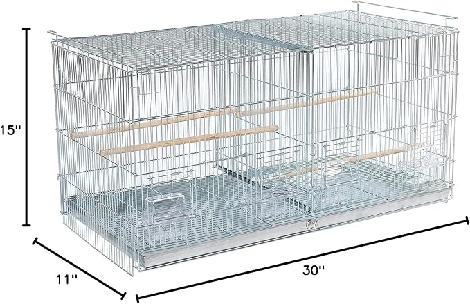Lot of Galvanized Zinc Plated Stack and Lock Breeder Breeding Bird Flight Cage with Removable Divider Side Nesting Doors