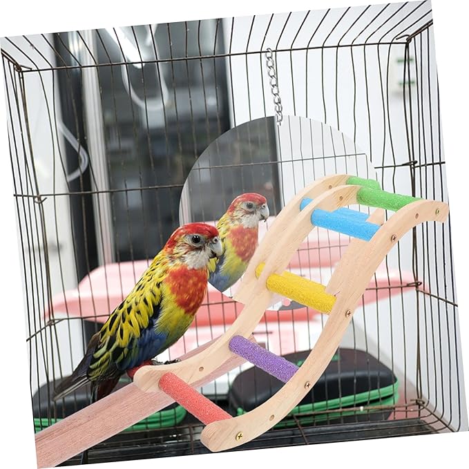 Bird Climbing Ladder Toy Parrot Plaything Hamster Training Ladder Random Color