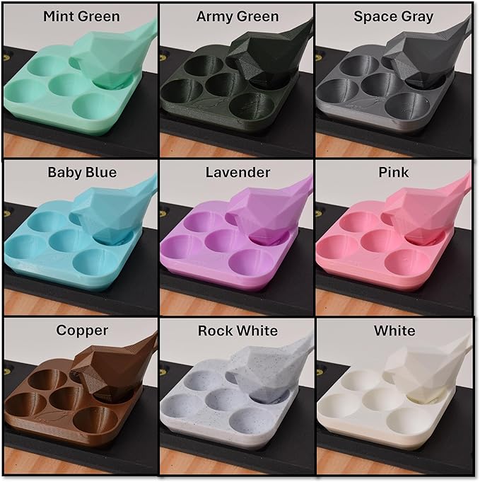 Quail Feeder Container with Feeding Ports and Stand | Ports are 3D Printed | Made in USA (4-Quart, Baby Blue)