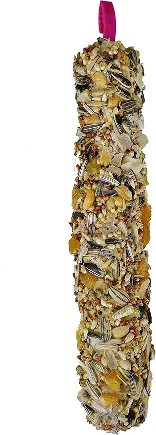 Vitapol Smakers by A&E Cage Co Maxi Nut & Coconut Treat Sticks for Parrots – Twin Pack Large Bird Treat Sticks – Hanging Snack with Real Nuts & Coconut for Amazons, African Greys & Mid-Large Parrots