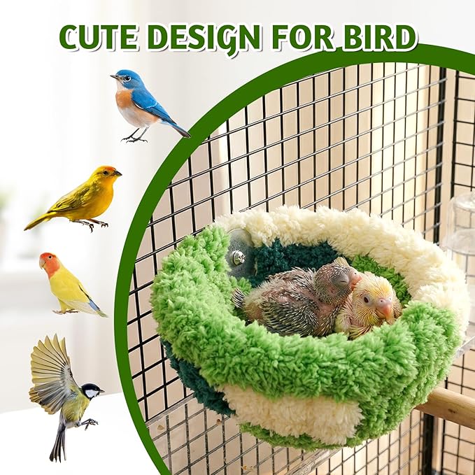 Bird Nest for Cage Small Breeding Bed Bird Hanging Hammock for Parakeet Budgie Cockatiel Conure Small Birds