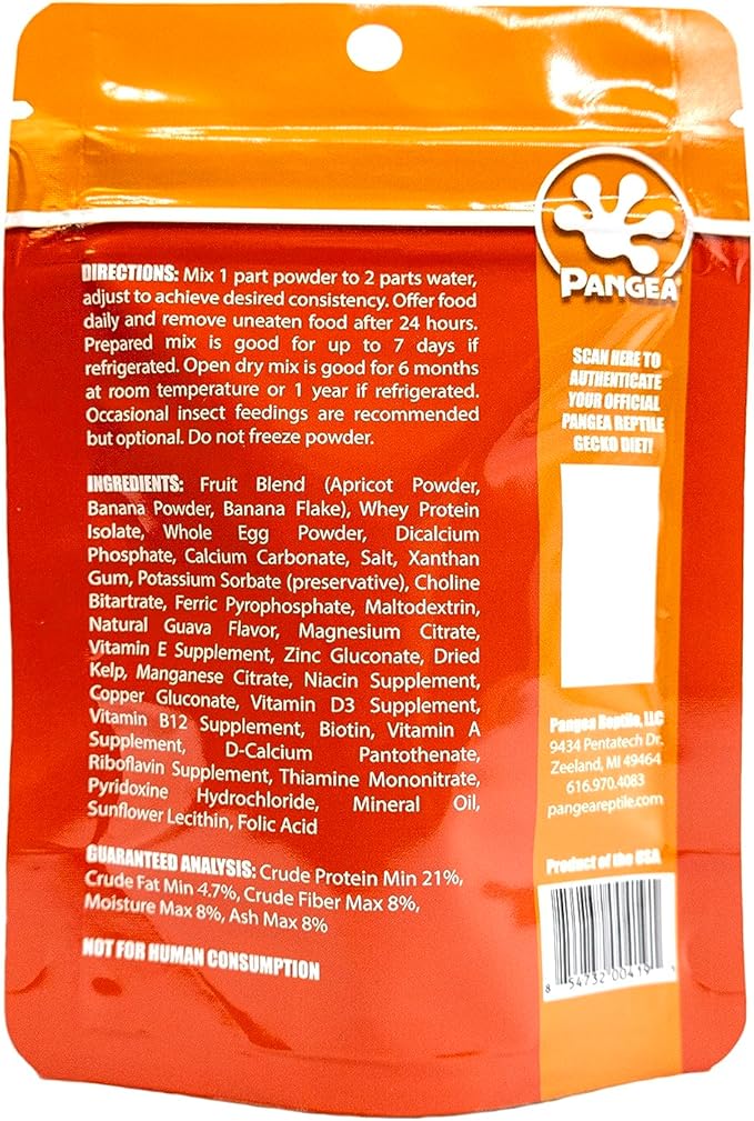Pangea Gecko Diet Fig & Apricot Bundle - 2oz Fig & Insects and Apricot