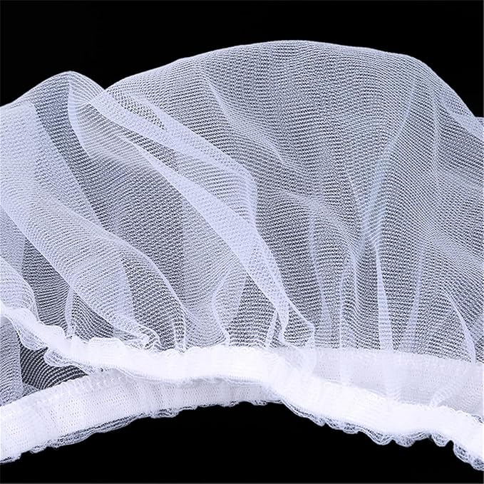 Bird Cage Seed Catcher, Stretchy Form Fitting Mesh Skirt Cover for Parrot Enclosures, Light and Breathable Fabric, Prevent Scatter and Mess,54 * 17Cm White