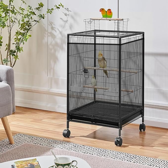ASOCEA 2 Pack Large Bird Cage Seed Cather,Bird Cage Cover Adjustable Soft Airy Skirt Guard Birdcage Nylon Mesh Net for Parrot Parakeet Macaw African Round Square Cages Cover (118 * 31.5in/300 * 80cm)