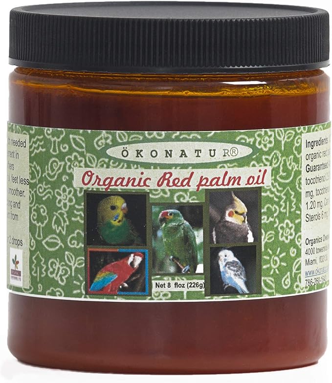 Red Palm Oil for Birds and Parrots - 8 fl oz