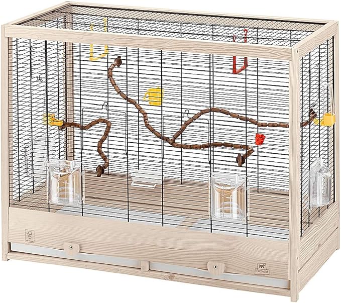 Ferplast Giulietta 6 Bird Wooden Cage, 81 x 41 x 64 cm, Black