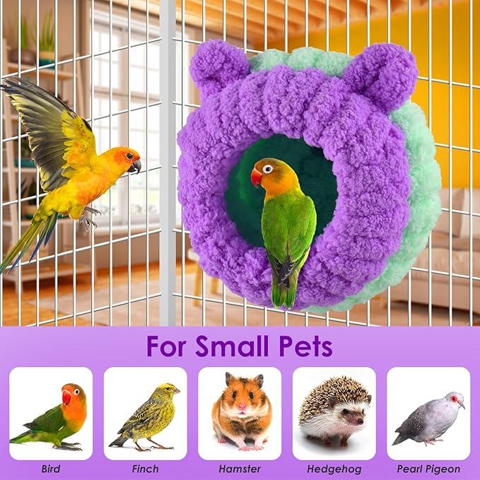 KATUMO Bird Nest, Conure Breeding Bed Parrotlet Snuggle Bed Lovebird Nest for Conure, Lovebird, Canary, Finch, Hamster (Less Than 5 inches Long)