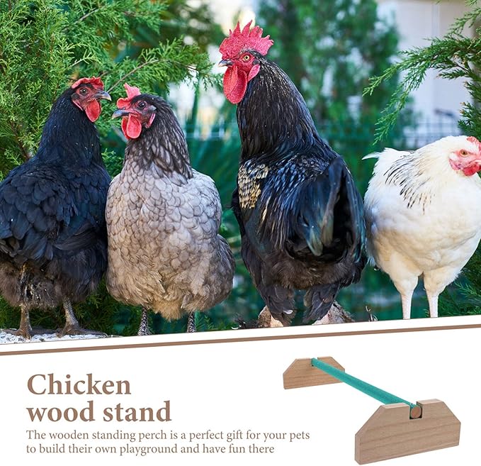 Chicken Perch Bird Stand Wood Stand Chicken Toy, Roost Entertainment Toy Hen Support Frame Bird Cage Play