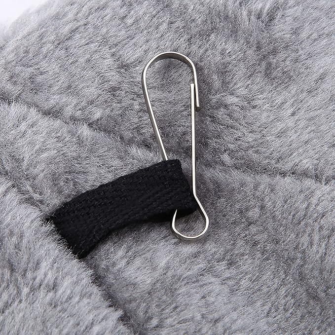 Plush Bird Hammock, Hanging Bird Nest Warm Soft Plush Hammock Hanging Cage Tent Winter Warm Bird Nest House for Birds Parrot Winter Warm Bed Pet Toy Pouch Cotton Bed (S-Grey)