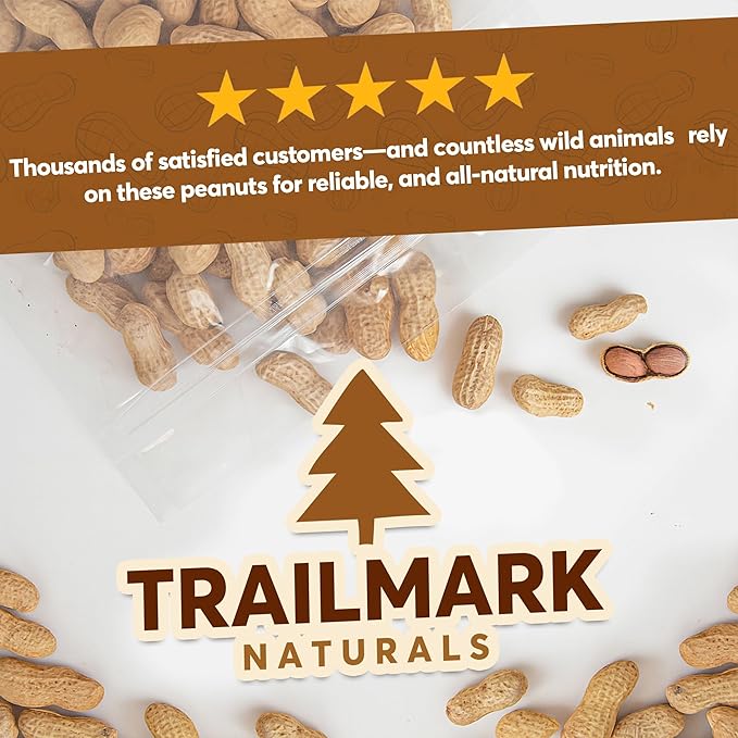 5 LB - Raw Peanuts For Squirrels, Raw In Shell Peanuts For Birds and Wildlife- Squirrel Food, Wild Bird Seed - Grown in The USA