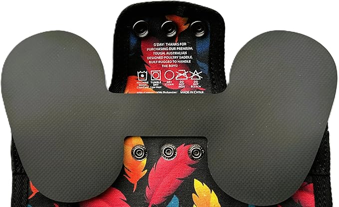 DOWN UNDER OUTDOORS 2 Pack Medium-Large Chicken Saddles with Adjustable Straps, Chicken Apron, Poultry Saver, Pet Supplies, Including Shoulder Covers (Feathers and Flora)