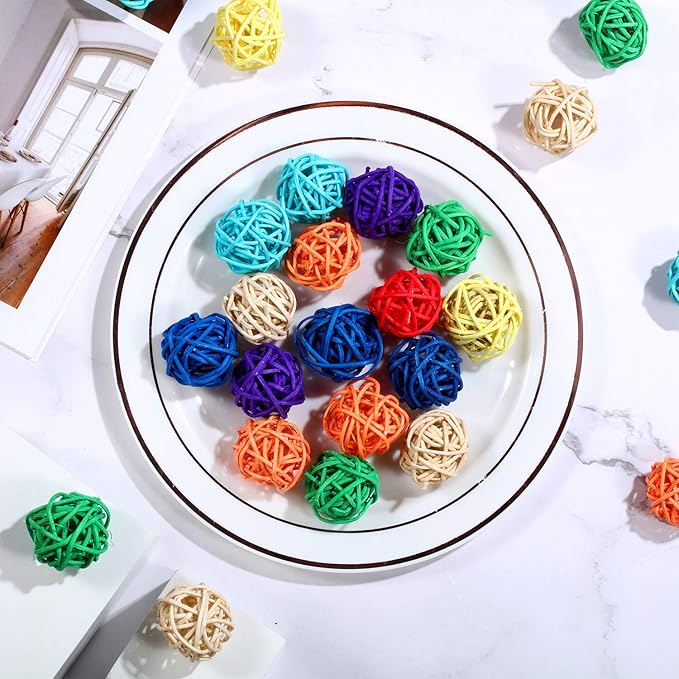 Sumind 80 Pieces Parrot Toy Wooden Blocks Bird Chewing Toys Mini Wood Chips Small Parrot Cage Accessories for DIY Playing Chewing Shredding Mixed Large Bird Toys, Random Color