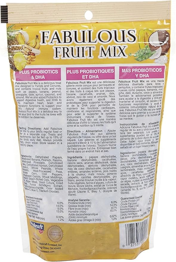 Fabulous Fruit Mix For Parrots & Conures
