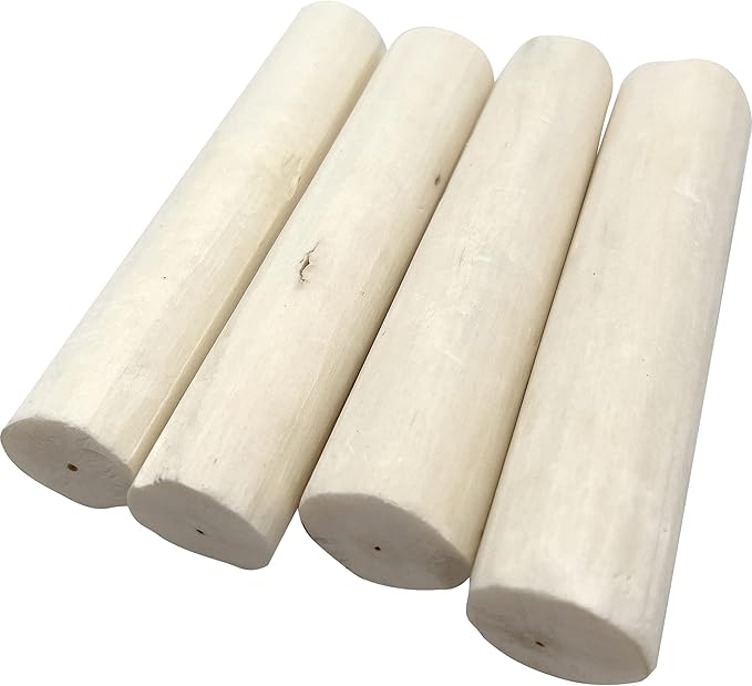 by M&M 5501 Natural Sola Log PK8 - Handcut Natural Sola Wood Logs, Lightweight Foraging Foot Toys, Chewable, Easy for Pets to Grab and Chew, Great for Small and Med Size Pet Birds