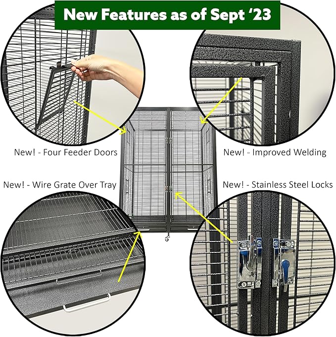 Exotic Nutrition Borneo Version II Small Animal Cage - for Sugar Gliders, Squirrels, Marmosets & Other Small Pets (Add-On)