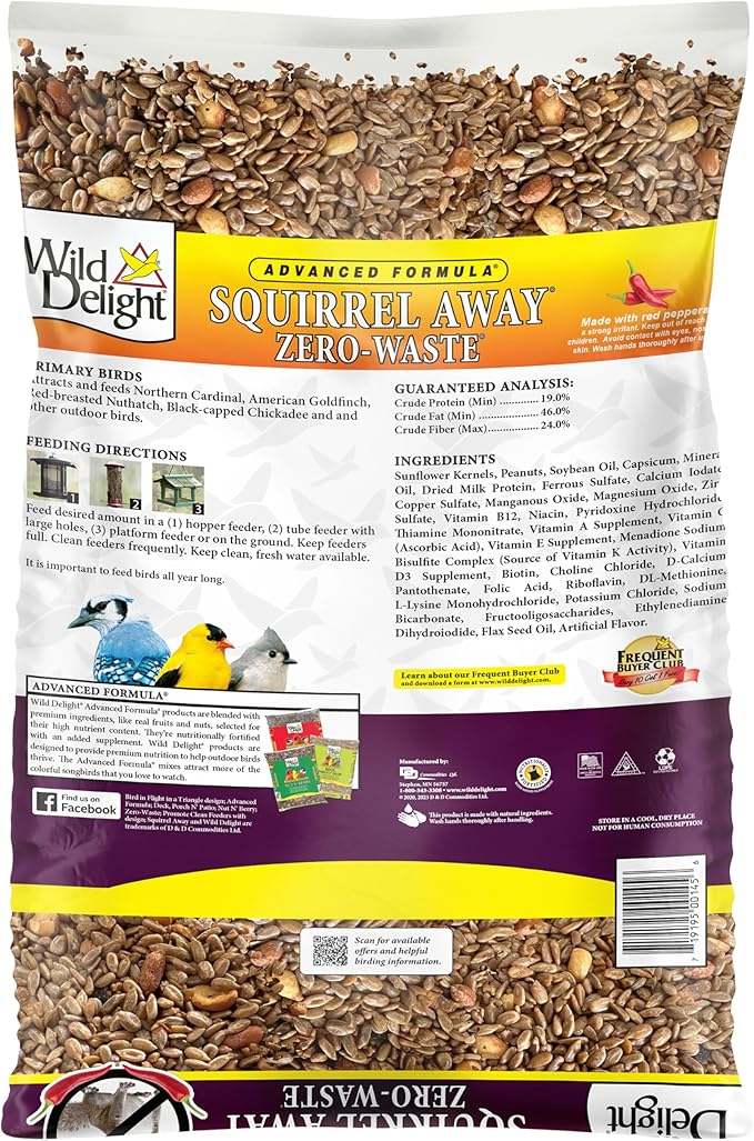 Wild Delight Advanced Formula Squirrel Away Zero Waste Wild Bird Food 14 lb