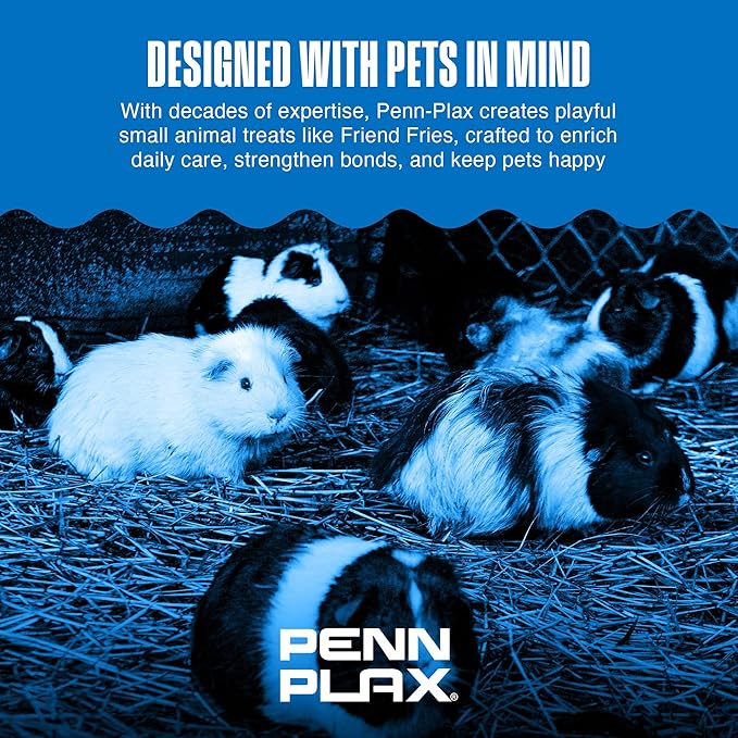 Penn-Plax Squeak Eats Friend Fries - Crispy and Delicious Small Animal Treats - Fun Fry-Shaped Snack for Rabbit, Rat, Hamster - Great for Bonding, Training and Enrichment - Easy to Serve 1.06 oz Pack