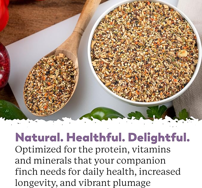 Dr. Harvey’s Fabulous Finch Food for Outside Feeder and Indoor Birds- Premium Bird Feed with Seeds, Nuts, Fruits, Vegetables for Finches (4 Pounds)
