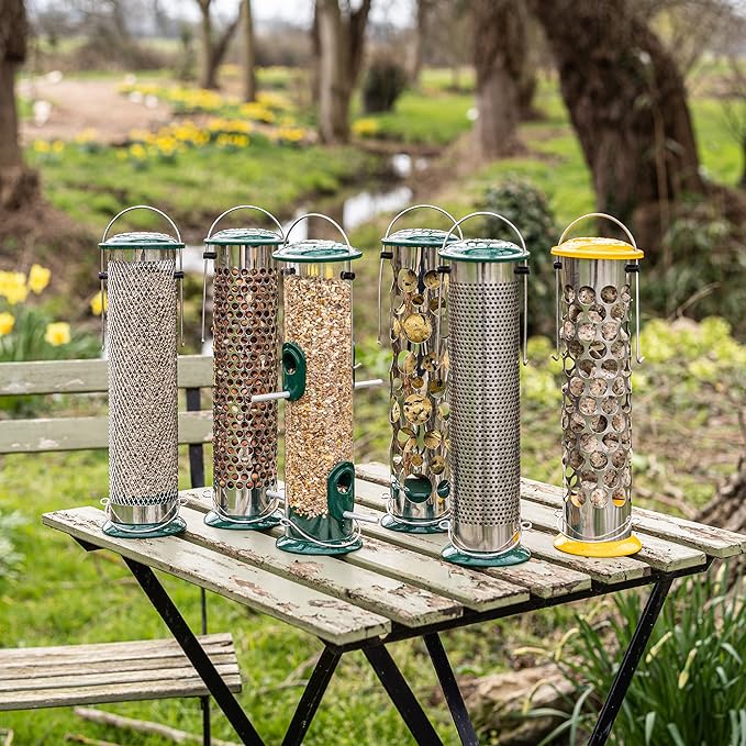 Peckish All Weather Metal Nyjer Seed Bird Feeder, Large