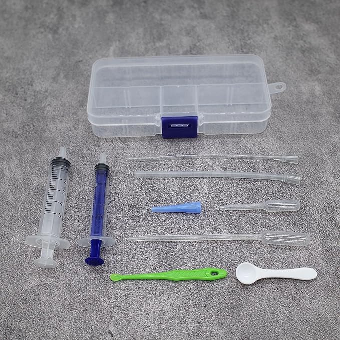 Baby Bird Gouldian Zebra Finch Canary Society Bird Pet Hand Rearing Feeding Syringes Crop Tubes (9Pcs)