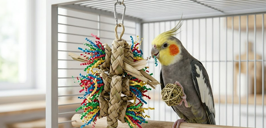Mahogany Pod Foraging Toys: Heavy-Duty Botanical Chews for Medium to Large Parrots