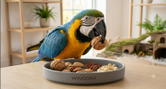 Natural Pecan Shell & Palm Fiber Toys: Multi-Texture Botanical Chews for Beak Exercise