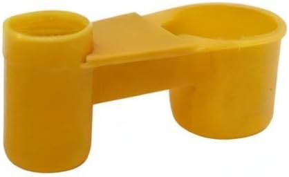 Automatic Bird Drinker Cups 12pcs Pigeon Water Bottle Feeder for Cage(Yellow)