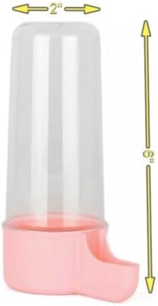 Set of 2 Bird Cage Aviary Canary Finch Large Water Tube Feeders Automatic Gravity Drinkers Water Dispensers 8 oz Capacity Each