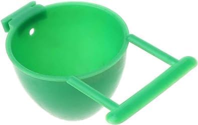 Green Parrot Feeder Bird Parrot Feeder Fruit Egg Container Holder Cage Hanging Pet Bird Supplies Creative and Exquisite Workmanship