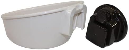 Press 'N' Slide Feed Station - Durable Mounted Food Bowl Dish - Sugar Gliders, Squirrels, Prairie Dogs, Degus, Marmosets, Parrots, Birds, Rats, Hamsters, Gerbils & Other Small Pets… (Without Dome)