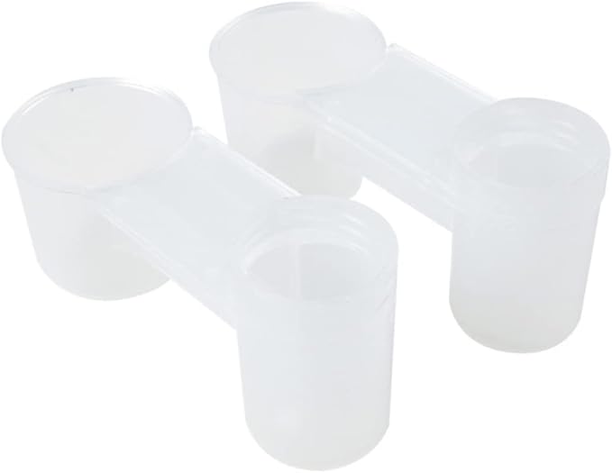DOITOOL 30 Pcs Water Bottle Bird Drinker Birds Waterer Easter Island Statues Chicken Waters and Feeder Bottle Waterer Feeder Cup Automatic Drinking Fountain Parrot