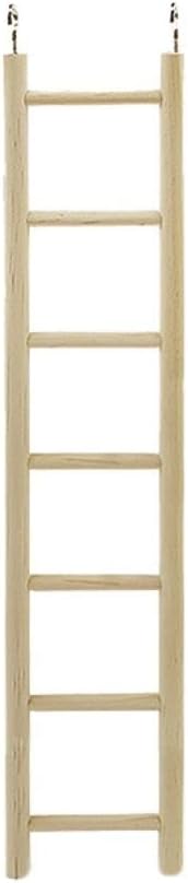Wooden Bird Ladder Toys, Natural Wood Step Ladders Scratcher Perch Climbing Toys Bird Toys for Parakeets, Parrots, Cockatoo and Lovebirds(E)