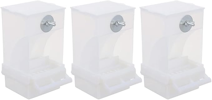 Automatic Bird Feeder No-Mess Bird Feeder Parrot Feeding cage Accessories Suitable for Small and Medium Parrots for (3 pcs)