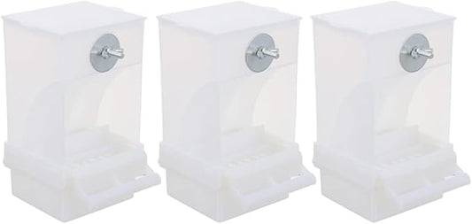 Automatic Bird Feeder No-Mess Bird Feeder Parrot Feeding cage Accessories Suitable for Small and Medium Parrots for (3 pcs)