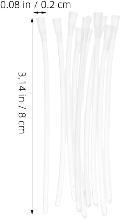 balacoo 100pcs Parrot Feeding Tube Soft Hose Replacement Heads for Birds Feeder Parrot Hand Feeder Bird for Cage