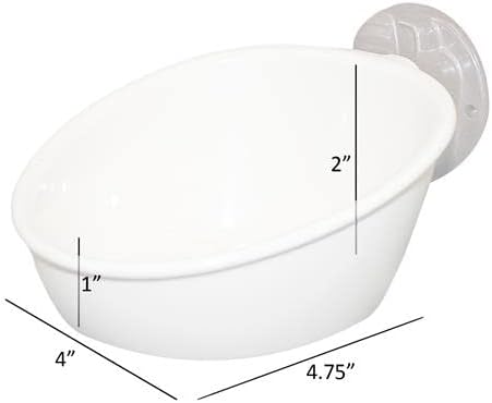 Press 'N' Slide Feed Station - Durable Mounted Food Bowl Dish - Sugar Gliders, Squirrels, Prairie Dogs, Degus, Marmosets, Parrots, Birds, Rats, Hamsters, Gerbils & Other Small Pets… (Without Dome)