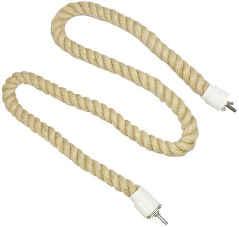 42 Inch Natural Rope (Thick) - Thick Flexible Bendable Climbing Rope Perch Cage Accessory Toy - Sugar Gliders, Squirrels, Degus, Marmosets, Monkeys, Parrots, Birds, Rats & Other Small Pets