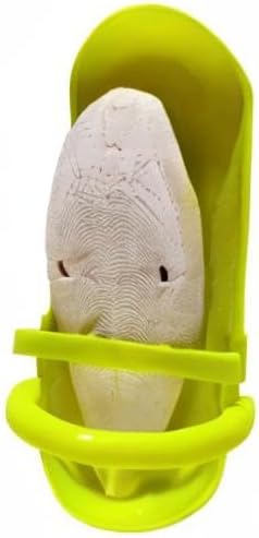 Bird Feeding Cup Rack Plastic Cuttlebone Holder Bird Cage Storage Bowl Stand Parrot Food Holder for Budgies Parakeet Cockatiel Conure Lovebird Color Randomly, Pack of 1(Without Cuttlebone)